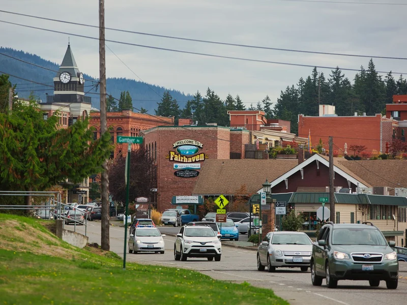 The historic Fairhaven district in Bellingham, Washington